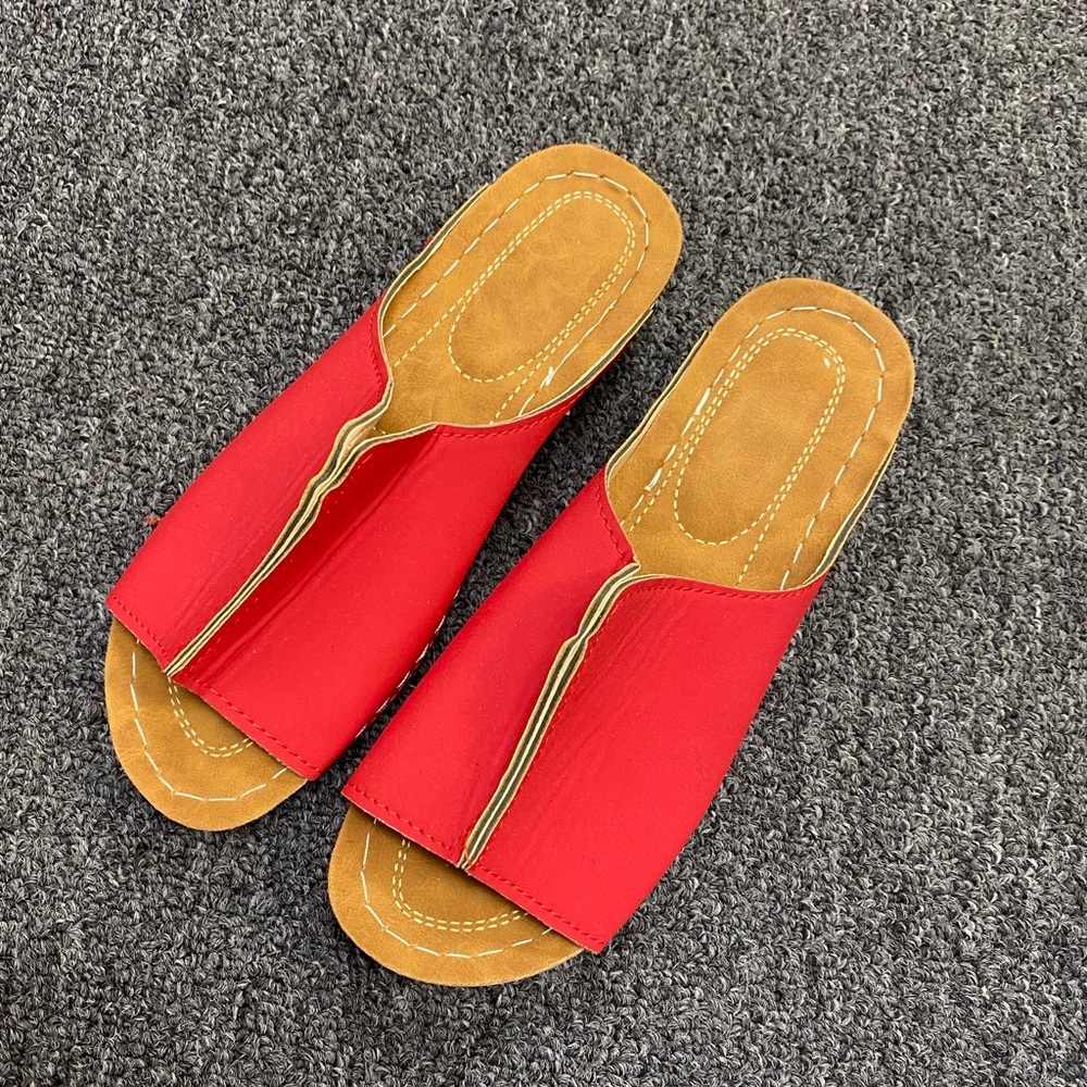 Red Women's Slide Sandals